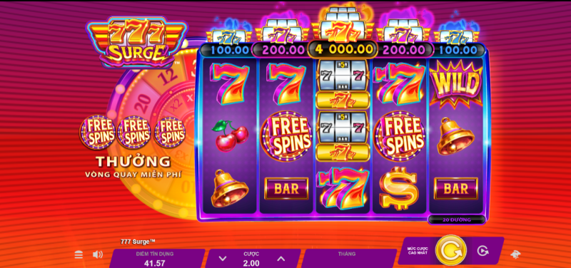 Khám phá slot game 777 Surge Ồ Zê