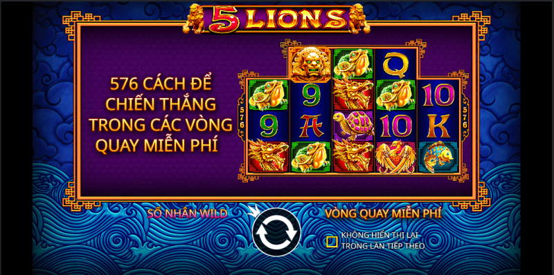 Review nổ hũ động vật hấp dẫn 5 Lions Pragmatic Play