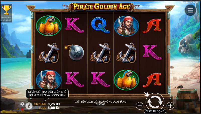 6+ tuyệt chiêu quay hũ Pirate Golden Age đỉnh